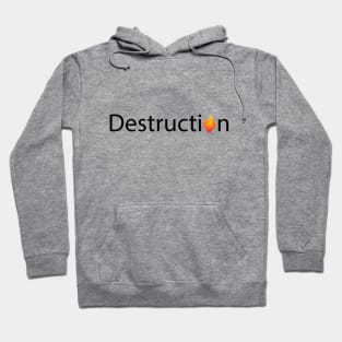 Destruction artistic text design Hoodie